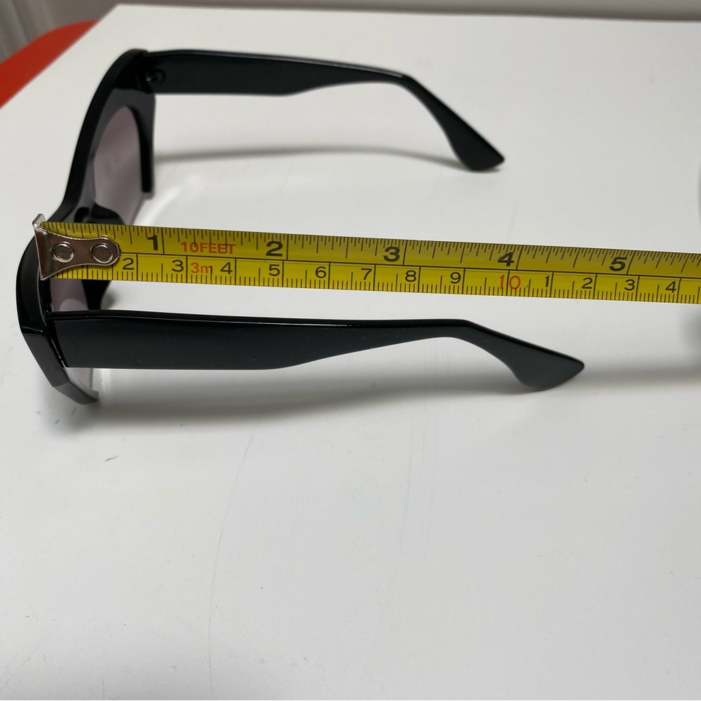 Shein Black Cat-Eye Style partial rim Sunglasses - Picture 7 of 8